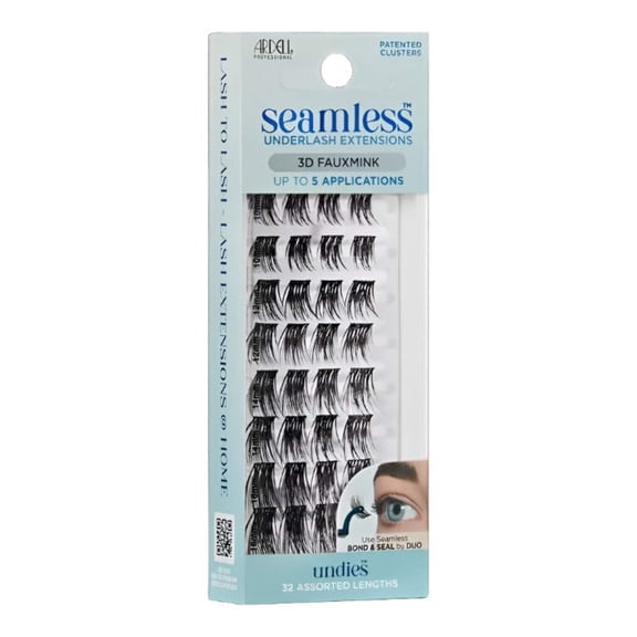 Ardell False Eyelashes Seamless Refill, 3D Faux Mink, Black