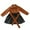 Khaki, variant on Esaierr Girls PU Leather Dress Long Sleeve Lapel Faux Leather Dress Patchwork Pleated Jumper Dresses with Bow Belt for Baby Kids Toddler 1-7 Years