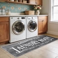 thumbnail image 3 of Findosom 24"x72" Farmhouse Laundry Rug Floor Mat,Non Slip Laundry Room Runner Rug with Rubber Backing Washable Indoor Floor Area Rug for Kitchen Laundry Bathroom Hallway Entryway, Gray, 3 of 7