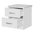 thumbnail image 3 of Home Bedroom Indoor Cindy Faux Wood 2 Drawer Nightstand - White, 3 of 7