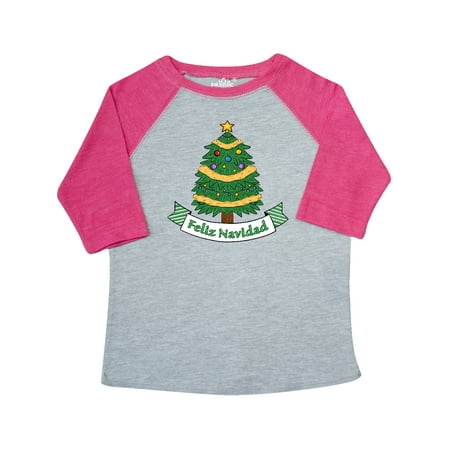 

Inktastic Feliz Navidad Tree with Banner Gift Toddler Boy or Toddler Girl T-Shirt