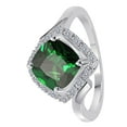 thumbnail image 4 of AoneJewelry 2.35 Carat Halo Diamond Emerald Ring In 10K Solid Rose, White & Yellow Gold, 4 of 5