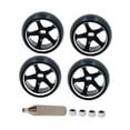 thumbnail image 3 of arctrm 4Pcs Wheel Rims Replace Modification Sturdy 25mm Premium Aluminum Alloy Rims for Black, 3 of 8