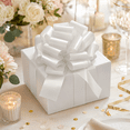thumbnail image 3 of 12 Inch Large Pull Bow, Decorative Gift Wrapping Flower Bow for Basket Present Party Wedding Decor, White, 3 of 7