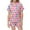a-Pink, variant on Teen Satin Pajamas For Girls Flower Printed Button Down Sleepwear With Shorts 2PCS Summer Casual Pajamas Set Silk Pjs For Girls 12-13
