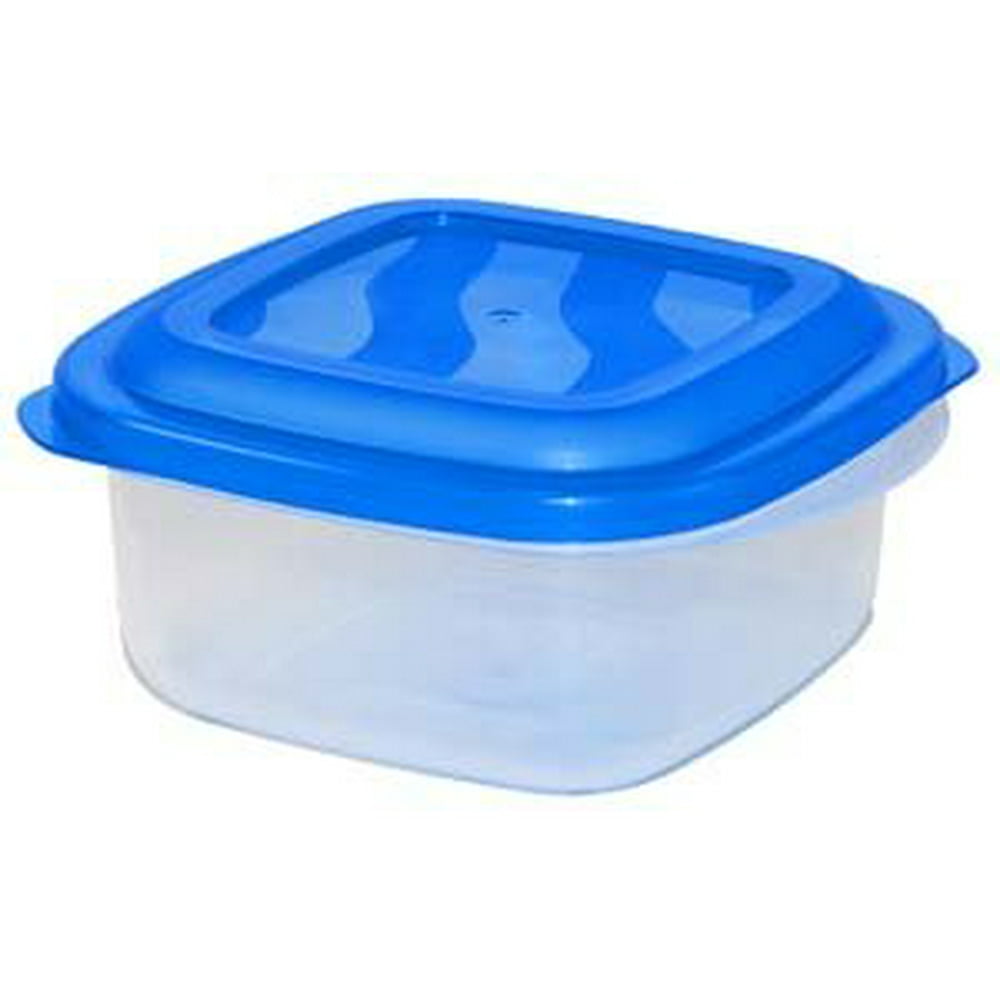 Eraware Plastic Container Blue Lid .5 qt. (Pack of 3)