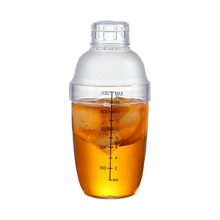 

Cocktail Shaker with Scale Mixer Wine Drink Shaker Cup Barware Tool (500ml)