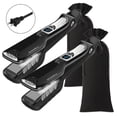 thumbnail image 1 of Planchas Modernas TitaniumSteamBlack 2Pzas Plancha Negro Bolsa Negro 110-240V 160-230°C Placa 100mm x 42 mm Cerámica de, 1 of 2