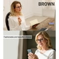 thumbnail image 5 of OCCI CHIARI Women's Blue Light Blocking Reading Glasses Stylish Computer Readers UV400 Protection Clear Vision 100 150 200 250 300 350 400 500 600 Composite Lens Anti Eye Strain, Glare, (Brown ,200), 5 of 8
