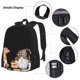 thumbnail image 3 of Easygdp Coffee Gnome (2) Mochila para Niños y Niñas con Set de Caja de Almuerzo y Estuche para Lápices 3 en 1, Mochila Escolar Estampada para Adolescentes, 3 of 7