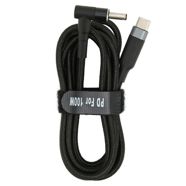 JORINDO USB C a DC enchufe 100W carga rápida portátil conveniente duradero suave resistente al desgaste cable de alimentación para ordenador portátil para el hogar Oficina 0,5 M