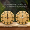thumbnail image 2 of Vintage Antique Grid Clock Wall Decor 10-Inch Silent Wooden Wall Clock, Battery Operated (AA Batteries Not Included), Artistic Home Decor, 2 of 7
