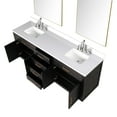 thumbnail image 3 of Abbey 80" W Brown Oak Double Vanity, Cultured Marble, Faucet Set and 36" Mirrors, 3 of 6