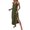 Army Green, variant on Women's Summer Dress Sleeveless Halter Ruched Date Night Midi Dresses Irregular Hemline Vacation Beach Dress S Navy