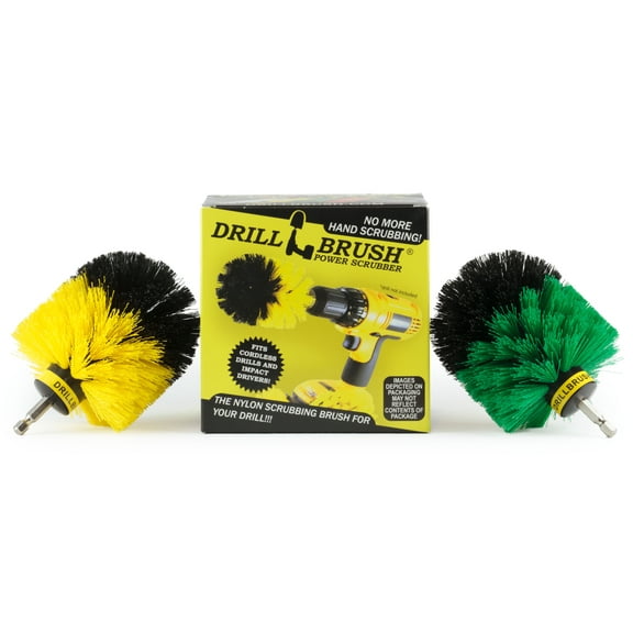 Power Tile, Grout, Bath and Shower Cleaning Brush Combo by Drillbrush