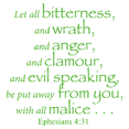 thumbnail image 1 of Ephesians 4:31 Let all bitterness, and wrath, andâ¦ Vinyl Decal Sticker Quote - Medium - Lime Green, 1 of 3