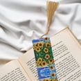 thumbnail image 6 of Kdxio Landscape With Sunflowers Print Metal Tassel Bookmarks,Perfect Gift for Art Lovers and Bookworms Metal Bookmarks for Women, 6 of 8