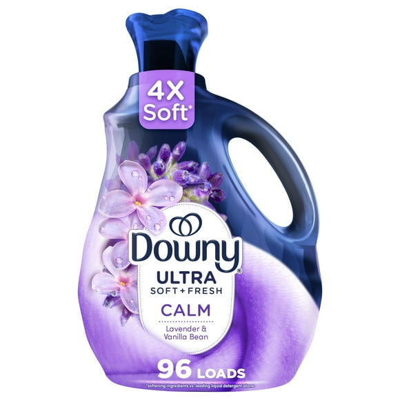 Downy Ultra Soft Plus Fresh Fabric Softener Liquid, Calm, Lavender and Vanilla Bean, Downy Fabric Softener, Laundry Softener