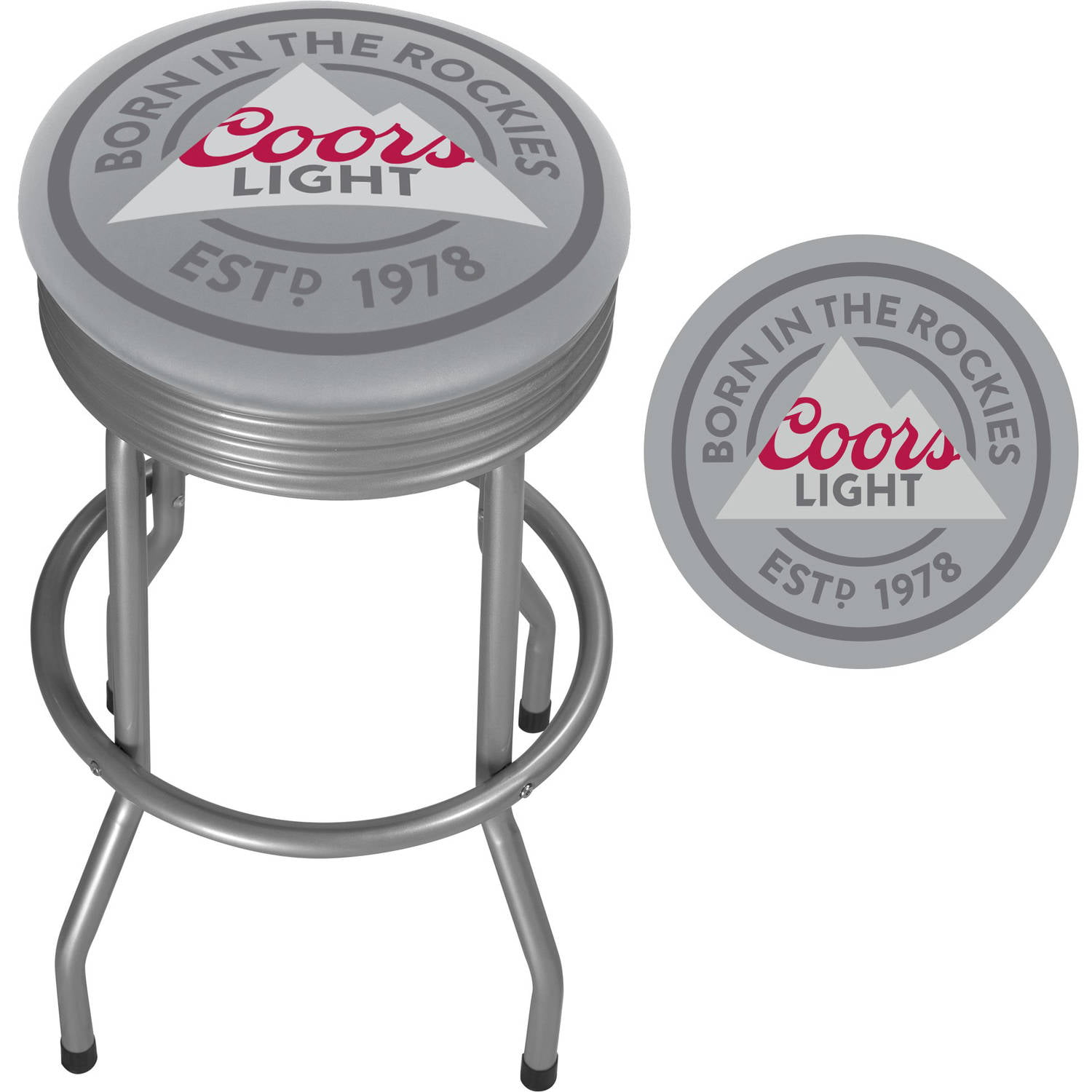 Coors Light Outdoor Ribbed Barstool, Coors Light Padded Bar Stool