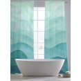 Abstract Wave Line Sheer Curtains 84 inches Long 2 Panels Set Modern ...