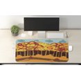 thumbnail image 2 of Woodland Computer Mouse Pad, Forest in Autumn Cartoon Composition Simplistic Nature, Rectangle Non-Slip Rubber Mousepad X-Large, 35" x 15" Gaming Size, Yellow Vermilion, by Ambesonne, 2 of 2