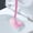 Pink, variant on Dual-Head Toilet Bowl Brush - Rubber & Slit Brush for Bathroom Sink Tub Corner Cleaning