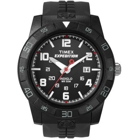 Men's Expedition Rugged Analog Watch, Black Resin