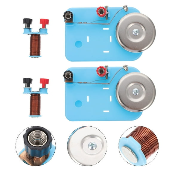 ROSENICE 2Pcs Electric Bell for Laboratory Physics Experiment Teaching Tool Sky-Blue Plastic and Iron 4.1x3x1.2in