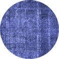 thumbnail image 1 of Ahgly Company Indoor Round Oriental Blue Industrial Area Rugs, 6' Round, 1 of 4
