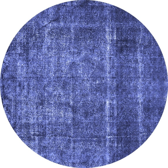 Ahgly Company Indoor Round Oriental Blue Industrial Area Rugs, 6' Round