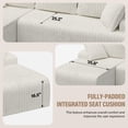 thumbnail image 6 of KAMEROUT 96" Modular Sectional Sofa Couches, L-Shaped Boneless Cloud Couch with Deep Seat & Plush Corduroy Fabric, Left Facing Chaise, 6 of 10
