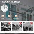 thumbnail image 5 of 32"x 80" Awning Canopy with Separate Drainage Sink for Porch Window Patio Roof Garden, 5 of 11