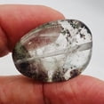 thumbnail image 5 of Lodalite Quartz Oval Pendant Figurine Bead | Clear Included|1 Bead| 32x23x14 mm|, 5 of 12