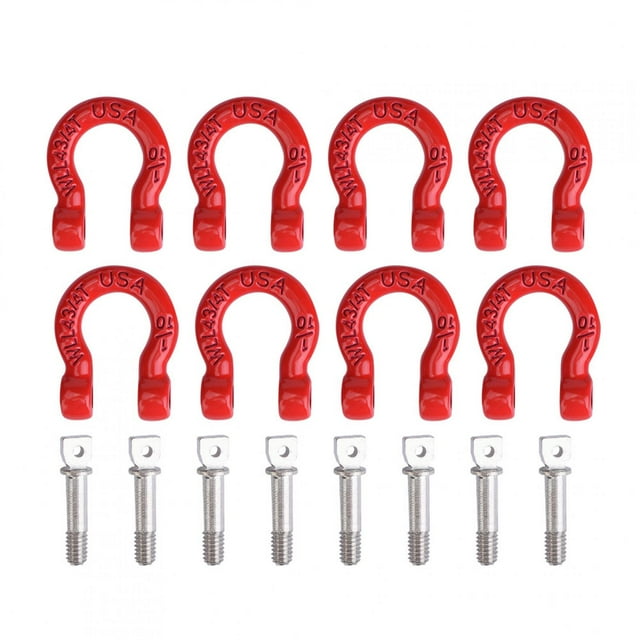 Fyydes 8PCS Assemble Parts Metal Tow Shackle Rescue Lock Catch for RC Climbing Crawler Car , RC Replace Parts, Rescue Lock