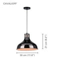 thumbnail image 2 of Xtricity - Pendant Light, 11.8 '' Width, From the Cavalioff Collection, Black Chrome, 2 of 3