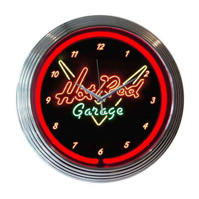 Hot rod garage neon clock - Walmart.com