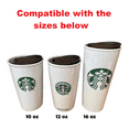 thumbnail image 5 of MIE White Starbucks Replacement Lid for Ceramic Travel Mug 10oz / 12oz / 16oz, Coffee Mug , Tea Cup , Tumbler Lid , Mug Lid, Cup Lid, Twist Lid, 5 of 5