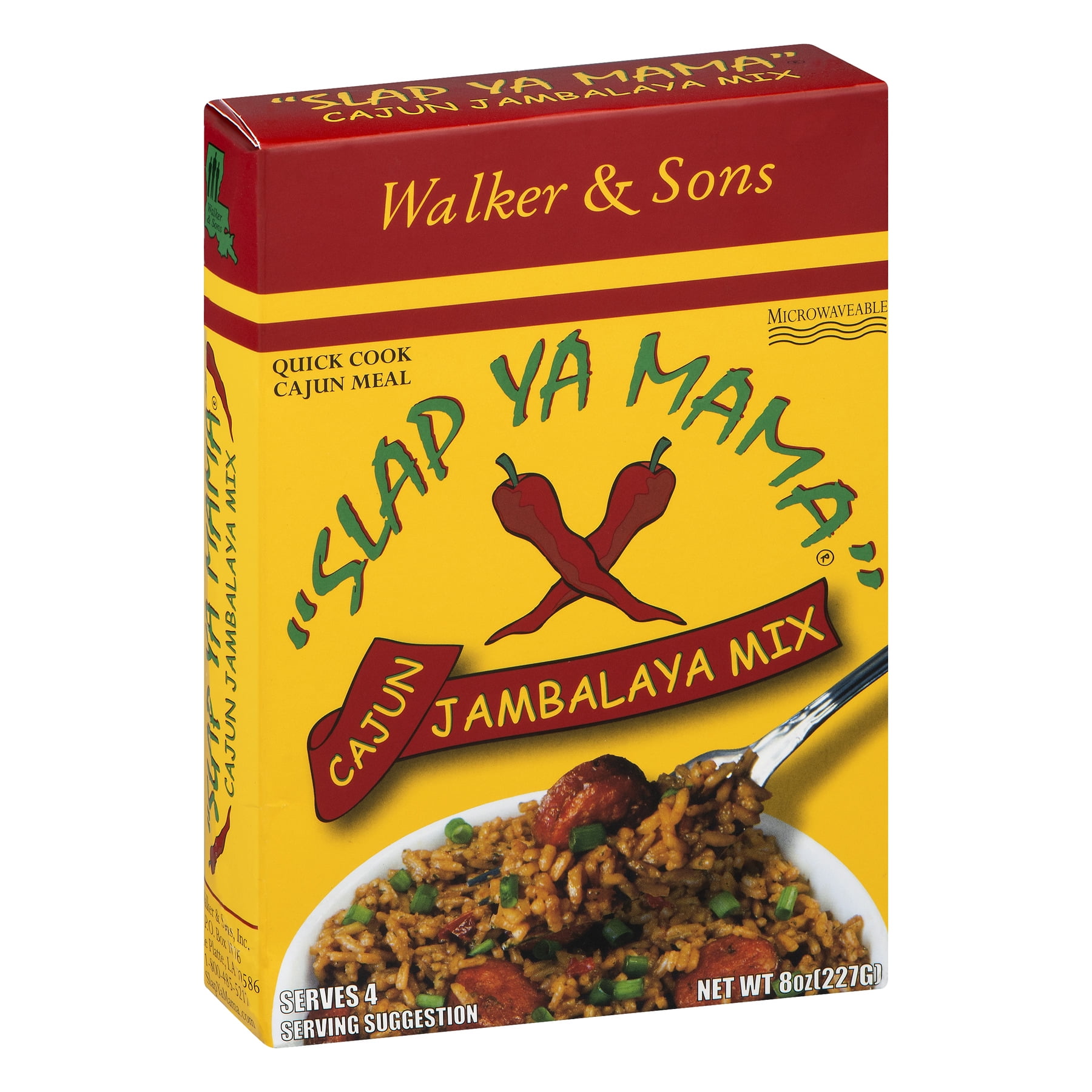 (6 pack) Walker & Sons Slap Ya Mama Cajun Jambalaya Mix, 8 oz