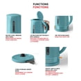 thumbnail image 4 of Starfrit Electric Kettle, 1.7L Cordless, 360° Base, Auto Shut-Off & Boil-Dry, 1500W, Water Window, Removable Filter, Cord Storage, Teal, 4 of 6