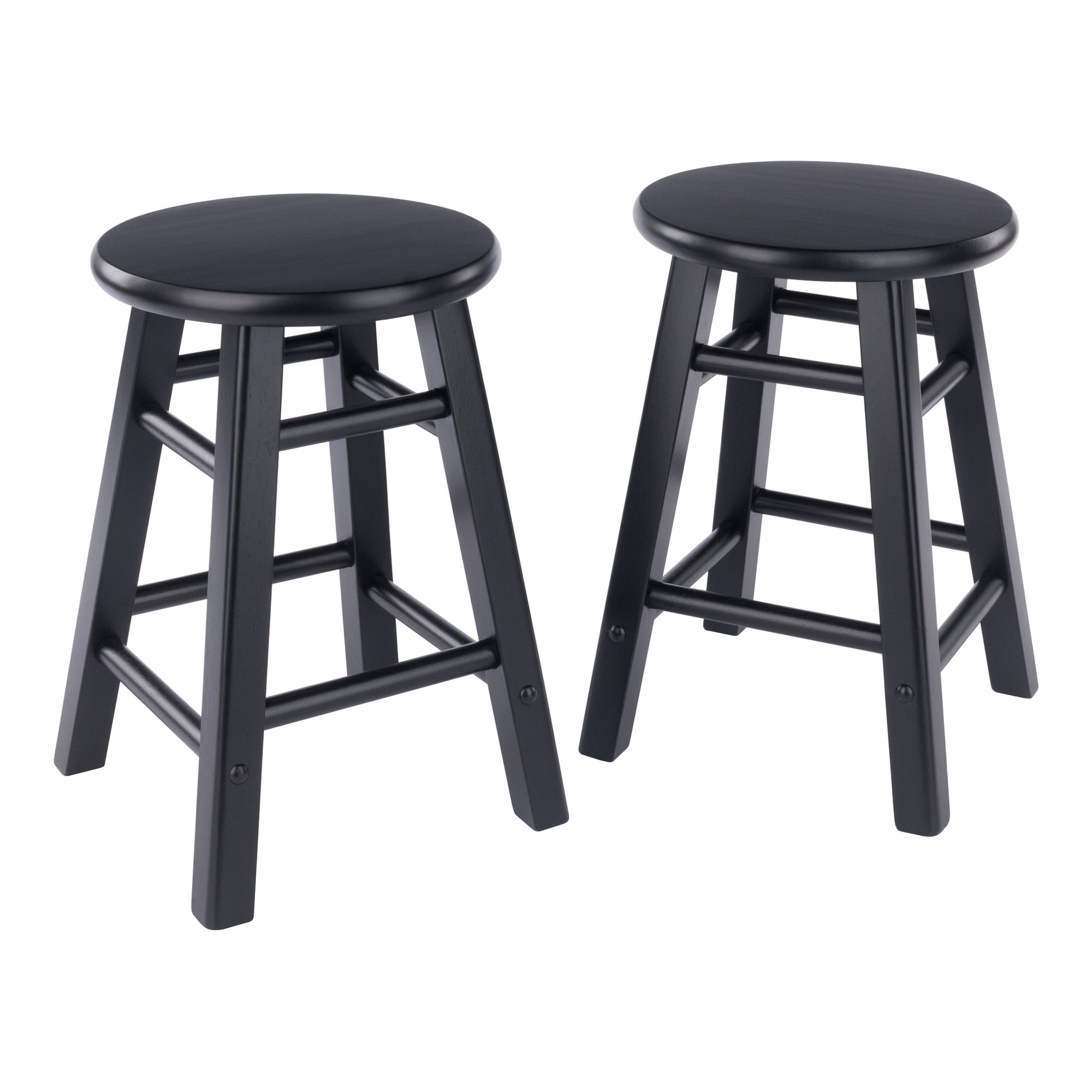 Element 2pc Dining Stools with Square Legs in Black Finish