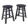 thumbnail image 1 of Element 2pc Dining Stools with Square Legs in Black Finish, 1 of 4