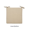 thumbnail image 2 of Seat Cushion Summer Simple Style Breathable Heavy Duty Modern Square Solid Color Computer Chair Sitting Cushions Pad Linen 45x45cm, 2 of 10