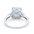 thumbnail image 5 of Art Deco Emerald Cut Ring Lab Created White Opal 925 Sterling Silver Size 5, 5 of 6