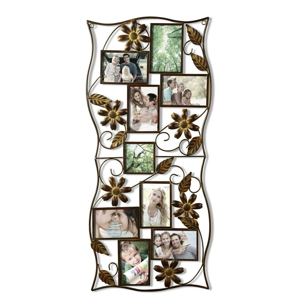 Adeco 9opening Iron Collage Wall Hanging Photo Frame