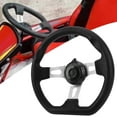 thumbnail image 4 of Kart Steering Wheel, Steering Wheel Metal Replacement Black Reliable  Performance  For Car, 4 of 8