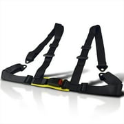 Spec-D Tuning Black 4 Point Camlock Jdm Racing Seat Belt Harness Fits select: 1997-2012 CHEVROLET TAHOE, 2005-2012 CHEVROLET EQUINOX