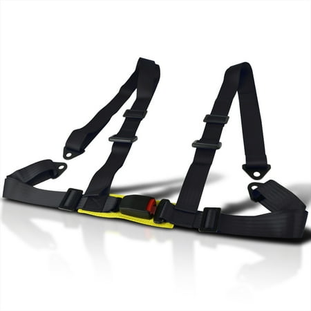 Spec-D Tuning Black 4 Point Camlock Jdm Racing Seat Belt Harness Fits select: 1997-2012 CHEVROLET TAHOE, 2005-2012 CHEVROLET EQUINOX