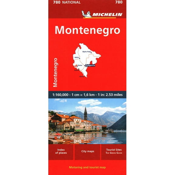 Montenegro Motoring and Tourist Map No 780 (Sheet map, folded)