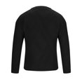 thumbnail image 4 of MELDVDIB Mens Crewneck Sweater Knit Jacquard Oversized Pullover Tops Fall Winter Long Sleeve Solid Color Lounge Outfit Black M, 4 of 6