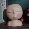 thumbnail image 4 of Maceta De Escultura De Modelado De Arte Creativo, Maceta Suculenta Para Decoración De Jardín, Adornos De Resina De Escritorio, Maceta Con Forma De Cara De Cabeza Bonita, Maceta Para Planta De Flores Noticed HA022600-00, 4 of 6